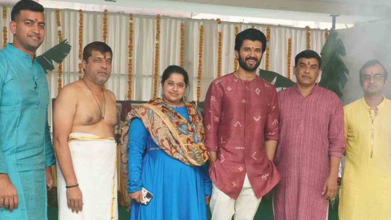 Vijay Deverakonda’s Family Star Seam Conducted a Homam At The SVC Office