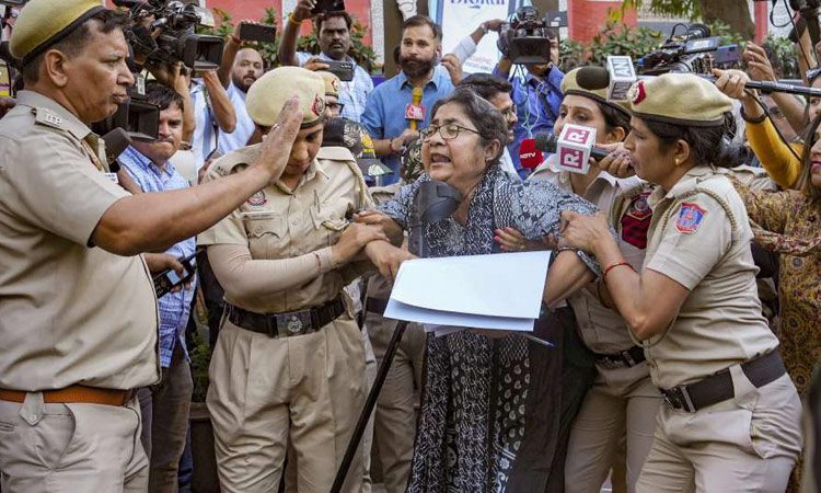 TMC Leaders Arrested At ECI For Holding Dharna