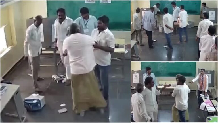 Video On Macherla MLA Pinnelli Destroying EVM Went Viral