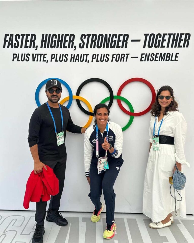 Ram Charan and PV Sindhu Share Special Moments at Paris Olympics