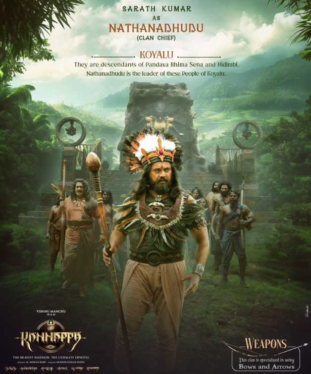 ‘Kannappa’ Unveils New Poster Featuring Sarathkumar as “Nathanadhudu”