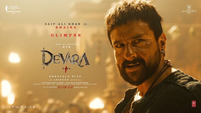 Saif Ali Khan’s Fierce Glimpse as Bhaira Unveiled in Devara