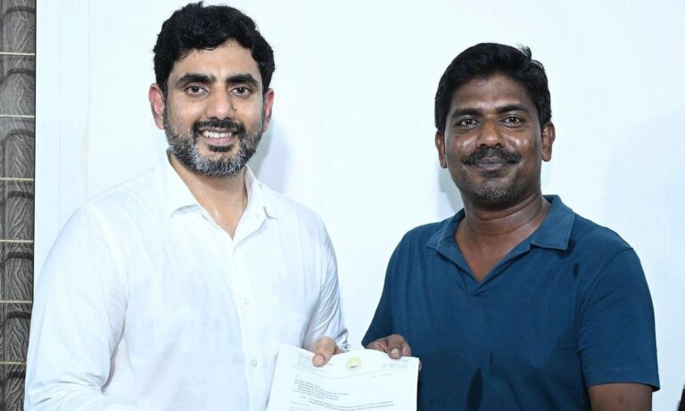 Jana Sena corporator Murthy Yadav complained Lokesh About Irregularities In Visakha Dairy