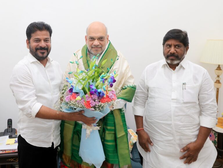 Telangana CM Revanth Reddy Meets Union Home Minister Amit Shah in Delhi