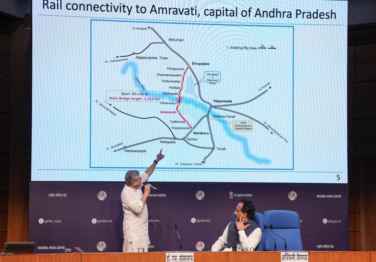 Union Government Approves Railway Line Project For Amaravati