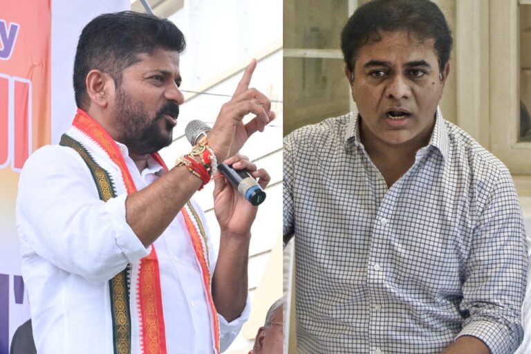 KTR Challenges CM Revanth Reddy to Lie Detector Test After ED Interrogation