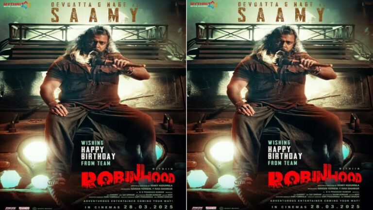 Devdatta G Nage’s Fierce Look as Saamy in Nithiin’s Robinhood Unveiled