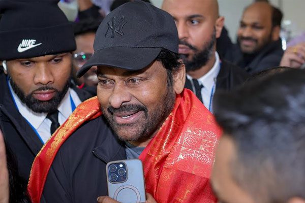 Megastar Chiranjeevi Receives A Grand Welcome In London  