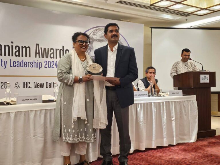 DBSU Chittibabu Receives National Award For working For social change