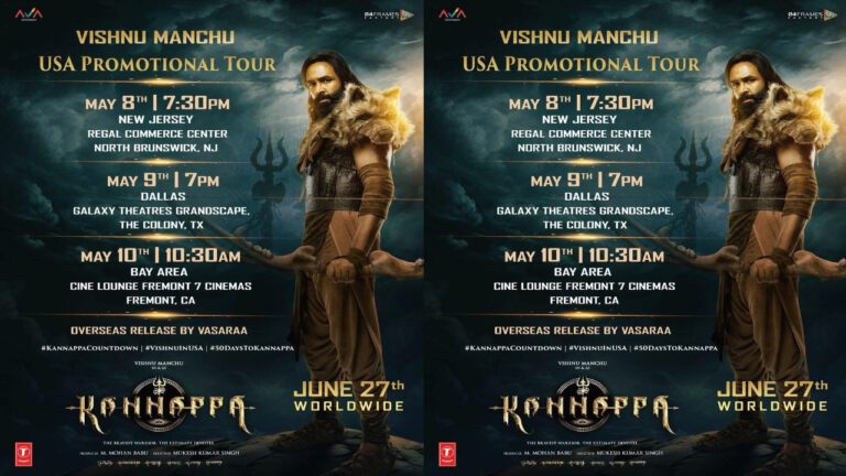 Manchu Vishnu’s Kannappa: Global Promotions Kick Off for His Biggest Mythological Epic  