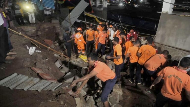 Seven officials suspended For Simhachalam Temple wall collapse Tragedy