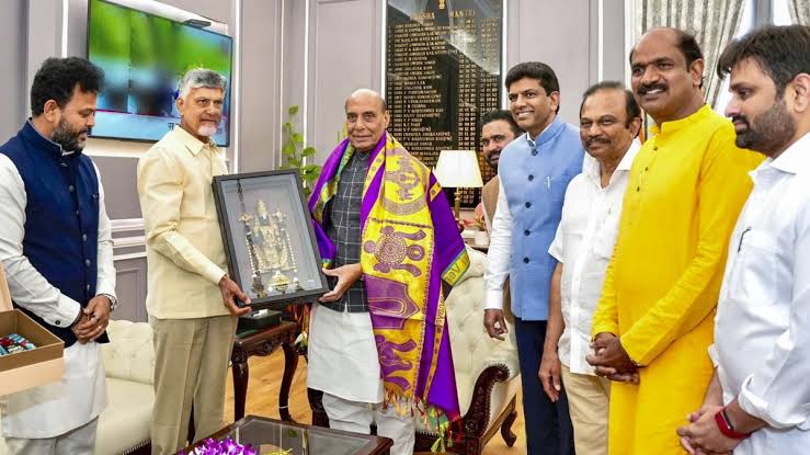 CM Chandrababu Asks Rajnath Singh To set Up Thematic Defence Hubs, DRDO Centres of Excellence In AP