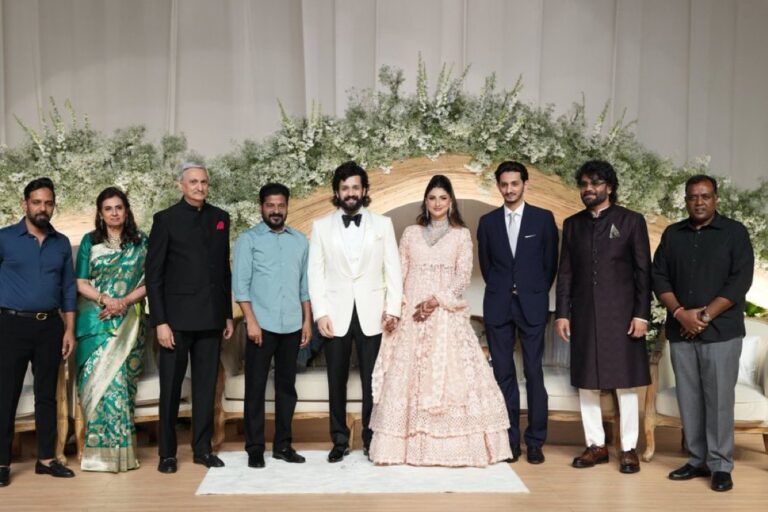 CM Revanth Reddy Attends Grand Wedding Reception of Akhil Akkineni And Zainab
