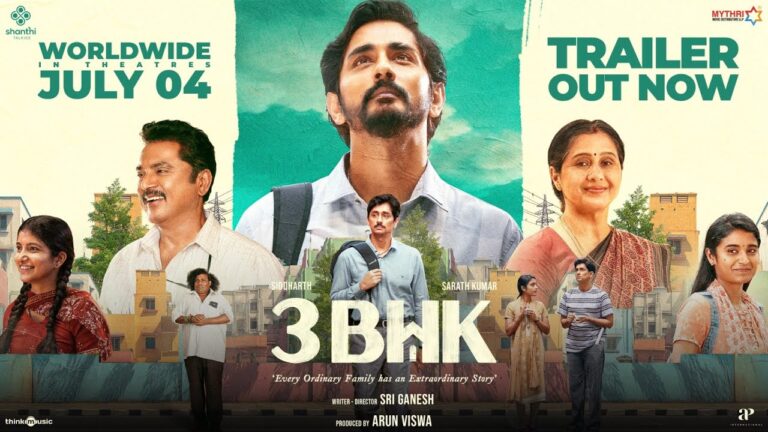 Siddharth’s 3 BHK Trailer Showcases an Emotional Tale of Dreams and Struggles  