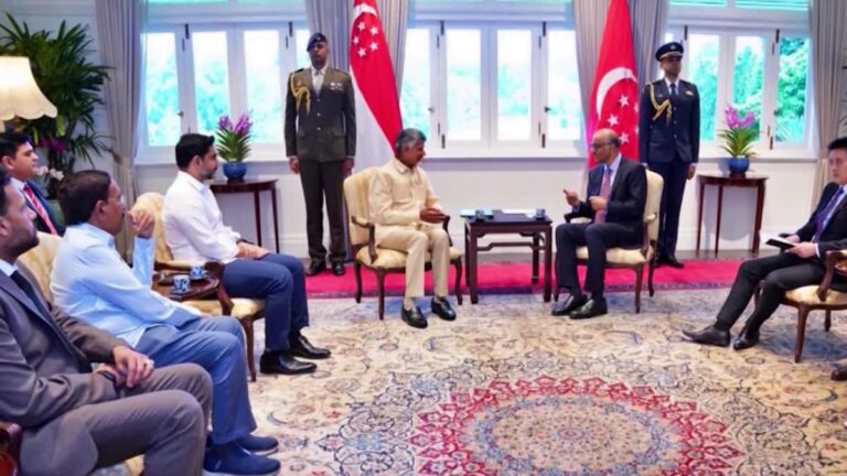 CM Chandrababu Asks Singaporet’s partnership In knowledge Economy, semiconductors, Amaravati