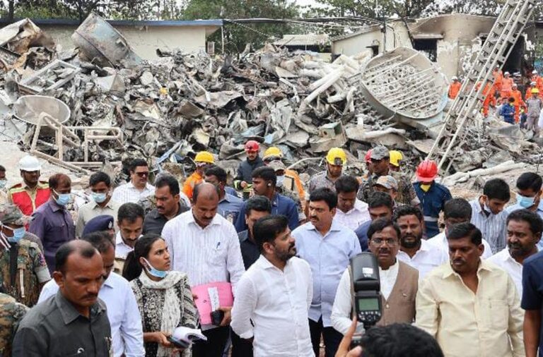 CM Revanth Reddy Visits Sigachi Chemical Factory Blast Site, Announces ₹1 Crore Ex-Gratia For Victims’ Families