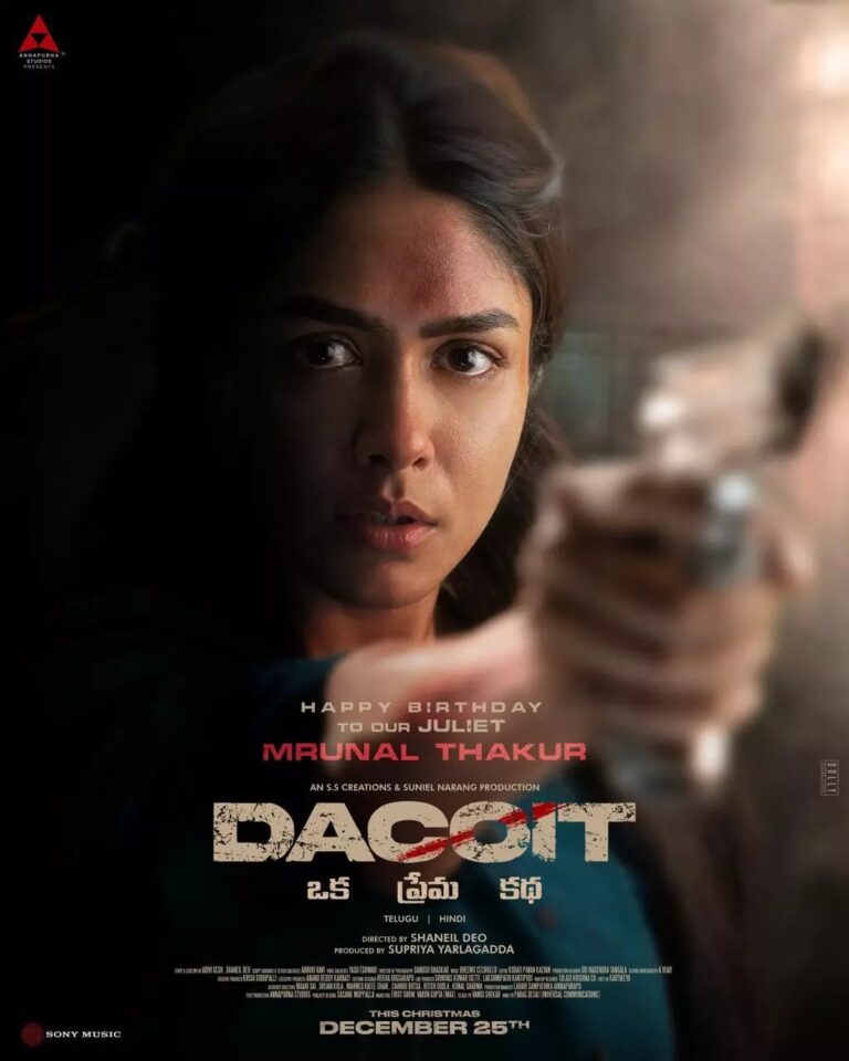 Mrunal Thakur’s Striking Look From Dacoit Steals The Spotlight  