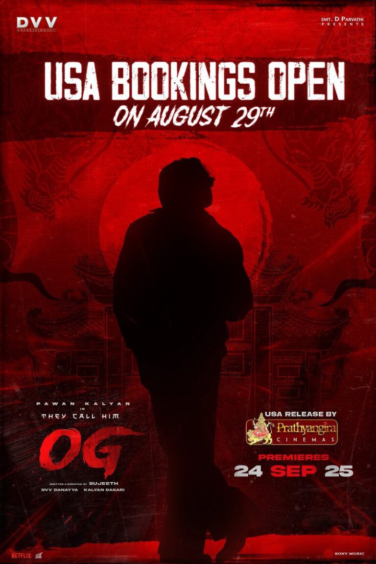 Pawan Kalyan’s OG Announces Date For Overseas Advance Ticket Bookings 