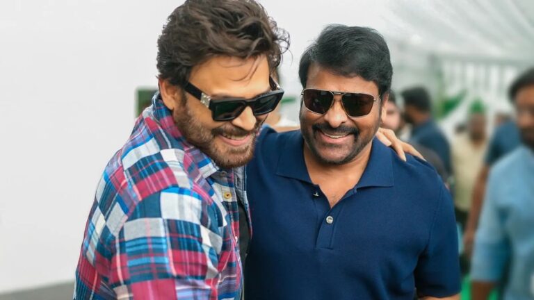 Victory Venkatesh Joins Megastar Chiranjeevi’s “Mana Shankara Varaprasad Garu” Shoot