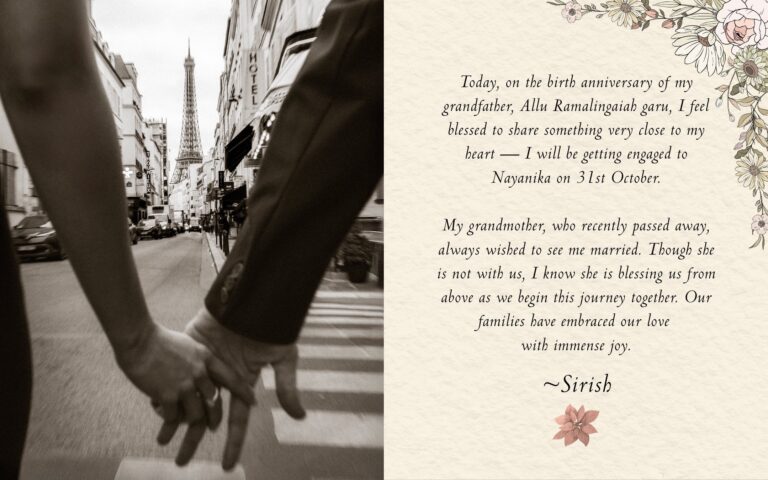 Allu Sirish Shares Exciting News: Engagement with Nayanika Set for October 31st