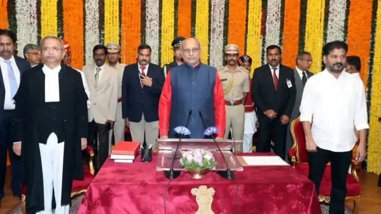 Radhakrishnan Takes Oath As Telangana Governor, Tamilsai Joins BJP