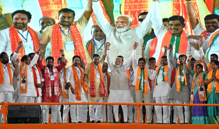 PM Modi Says Congress Govt. Collecting `RR Tax’ In Telangana