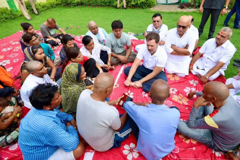 Rahul Gandhi Meets kin Of Hathras Stampede Victims