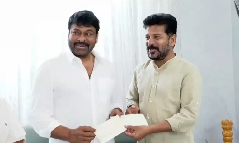 Chiranjeevi Meets Telangana CM Revanth Reddy, Donates ₹50 Lakh for Flood Relief