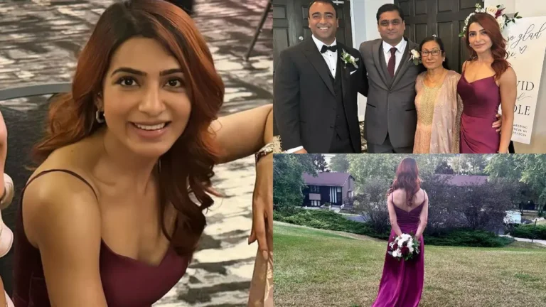 Samantha Shines In Purple At Brother David’s Wedding