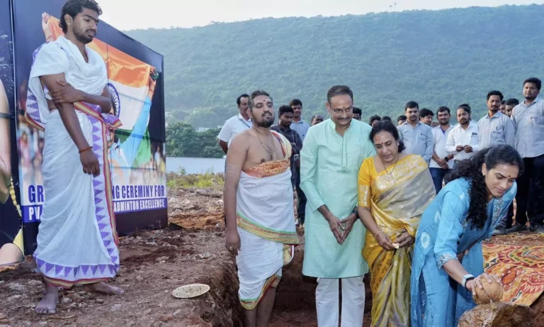 PV Sindhu Finally Launched construction of Badminton Academy In Visakha