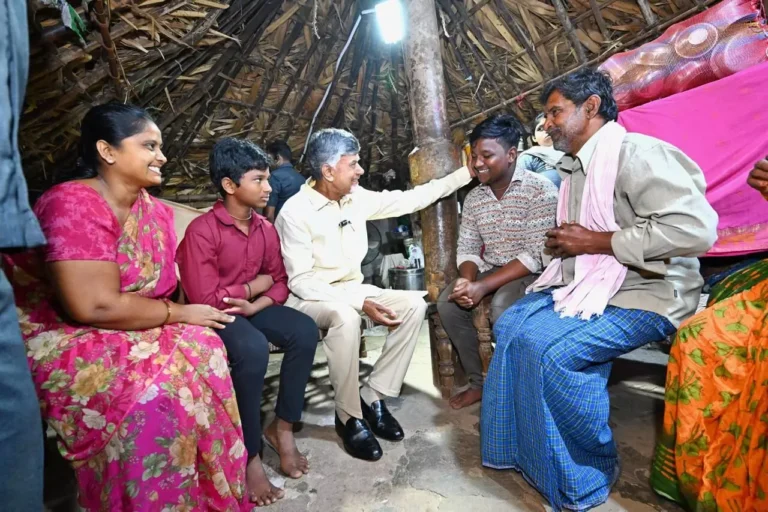 Chandrababu Takes Part in Pension Distribution Program, Outlines Key Initiatives