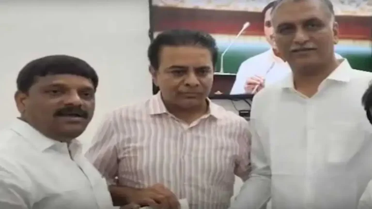 Teenmaar Mallanna’s Surprise Meeting with KTR And Harish Rao