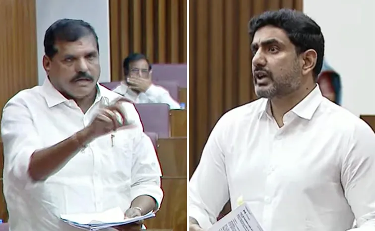 Nara Lokesh- Botsa Sathyanarayana Locked Up In war of words In AP Council