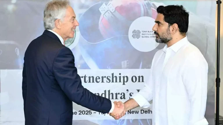 Minister Nara Lokesh Met British Ex PM Tony Blair, Discussed on use of AI tools In AP
