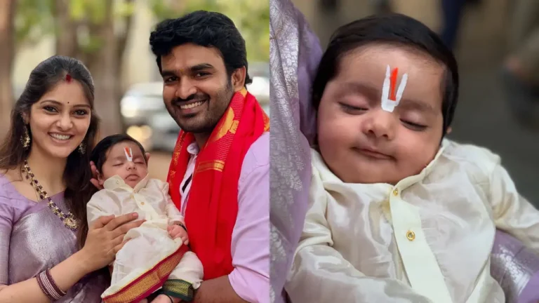 Kiran Abbavaram, Wife Rahasya Name Son Hanu Abbavaram at Tirumala Ceremony