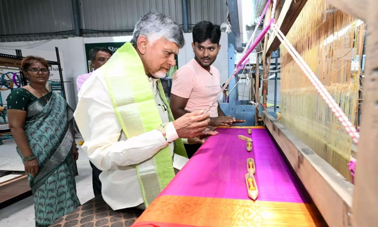 CM Chandrababu says Government committed To Doubling Handloom weavers Income